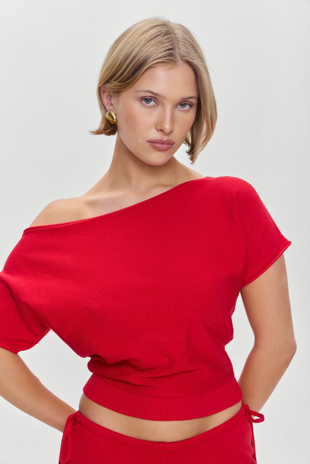 Montecito Boat Neck Knit Shirt - Heartstrings Product Image
