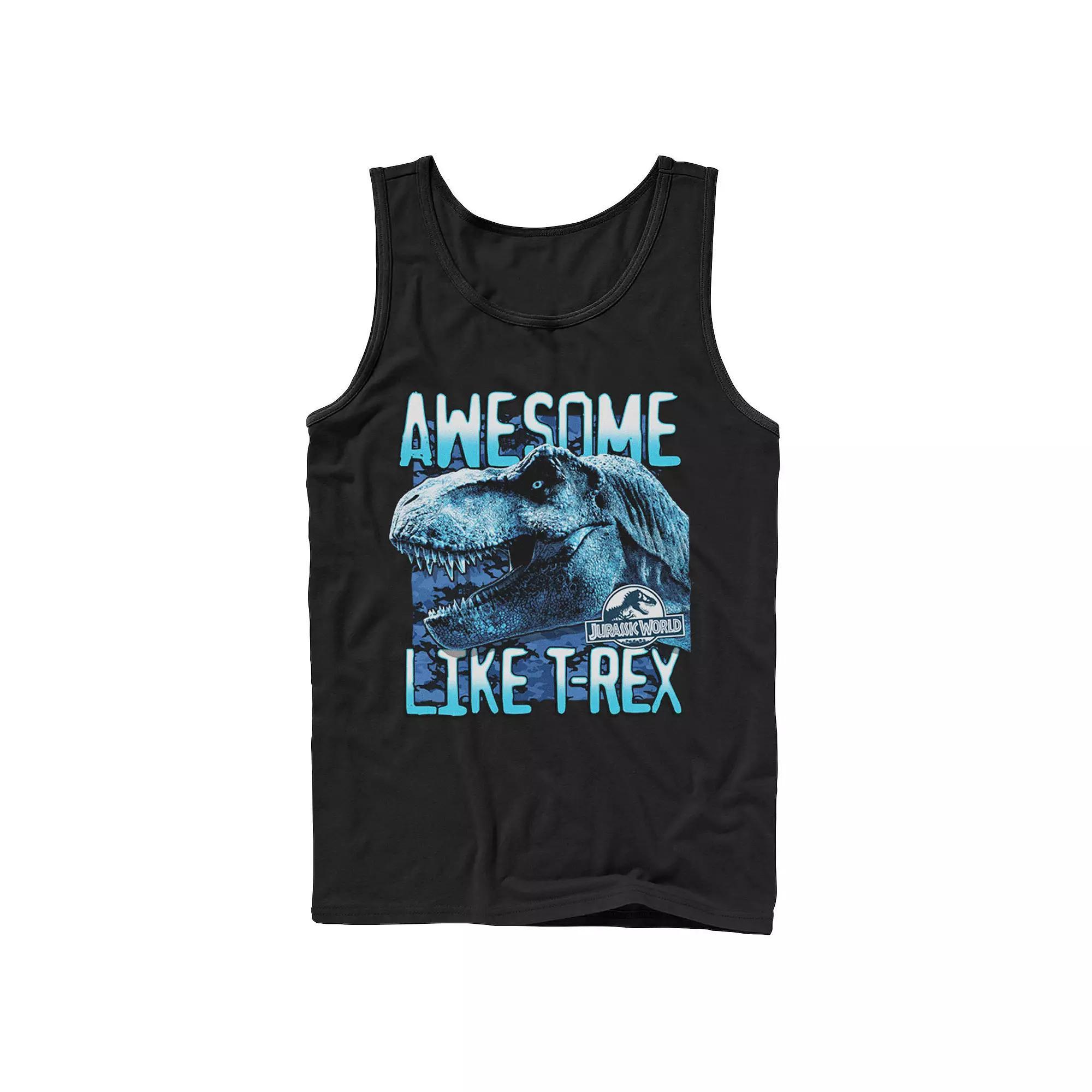 Men's Jurassic World Two Awesme Lke T-Rex Tank Top, Size: Large, White Product Image