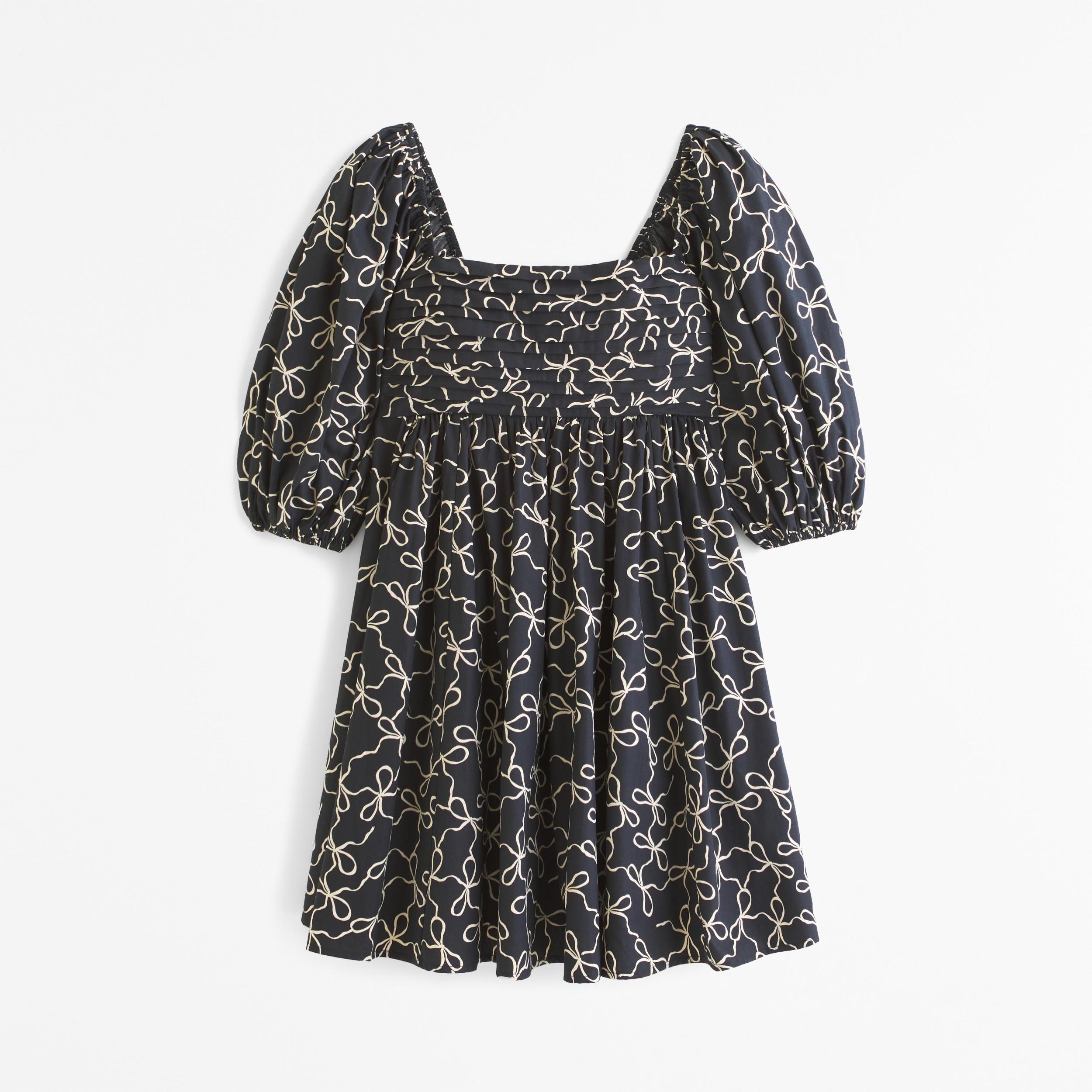 The A&F Emerson Poplin Puff Sleeve Mini Dress Product Image