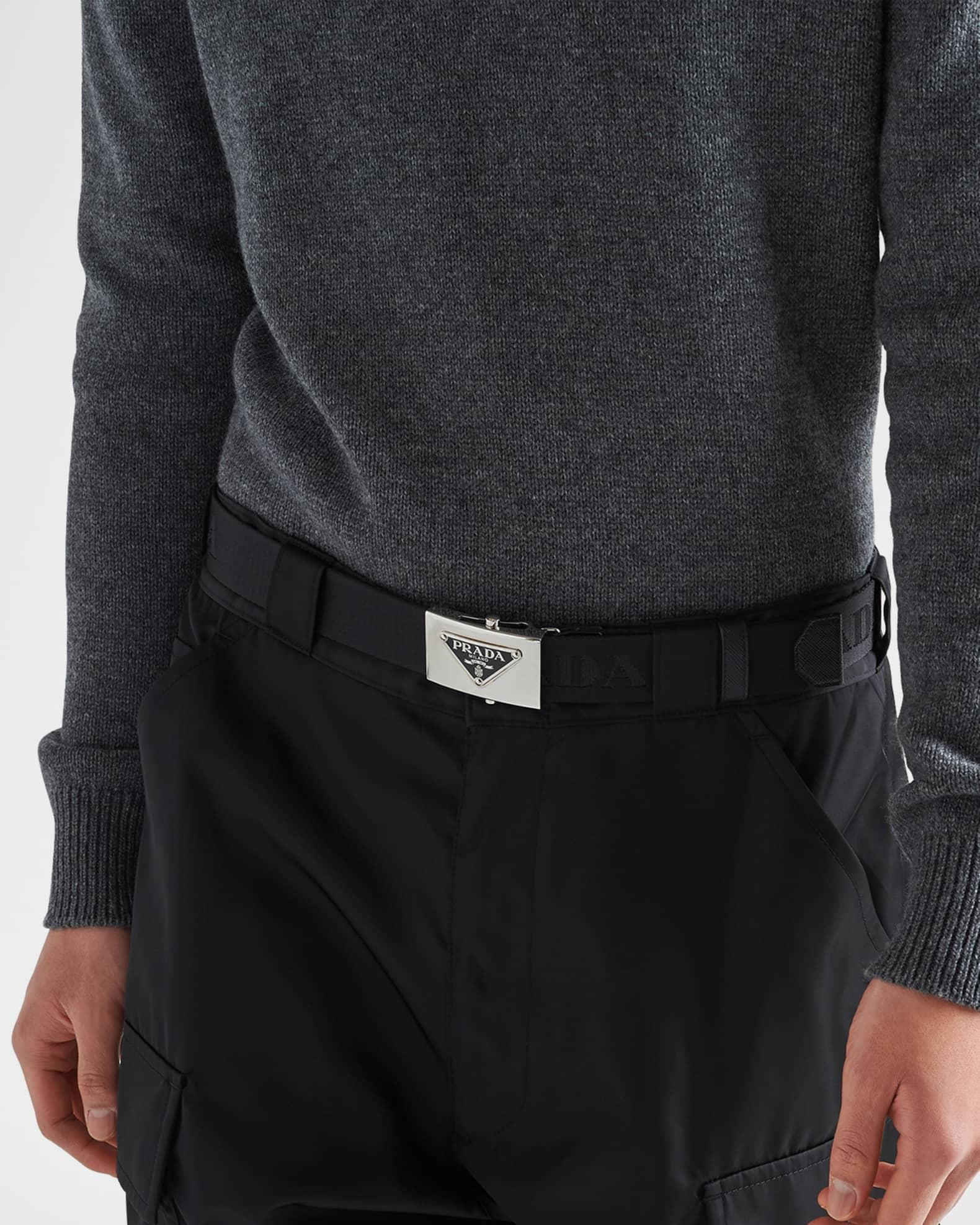 Men's Triangle Logo Nylon Belt Product Image