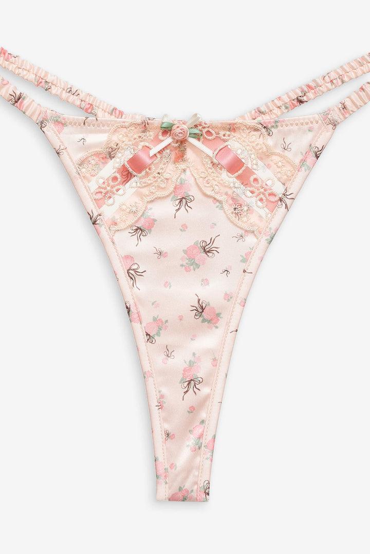 Peaches & Cream Thong Panty — Peach Product Image