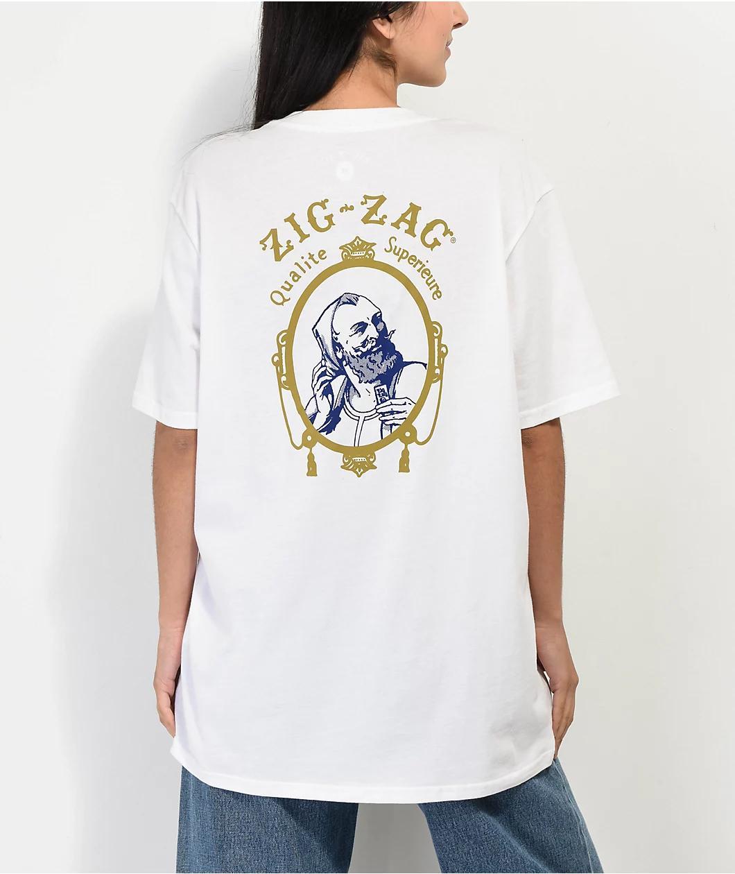 Zig-Zag Classic White T-Shirt Product Image