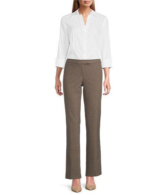 Investments Houndstooth 5TH AVE Fit Straight Leg Pants Product Image