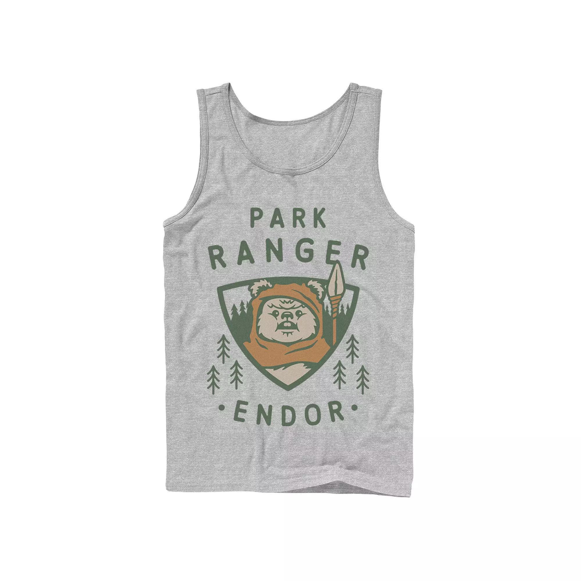 Mens Star Wars Ewok Park Ranger Endor Tank Top Athletic Grey Product Image