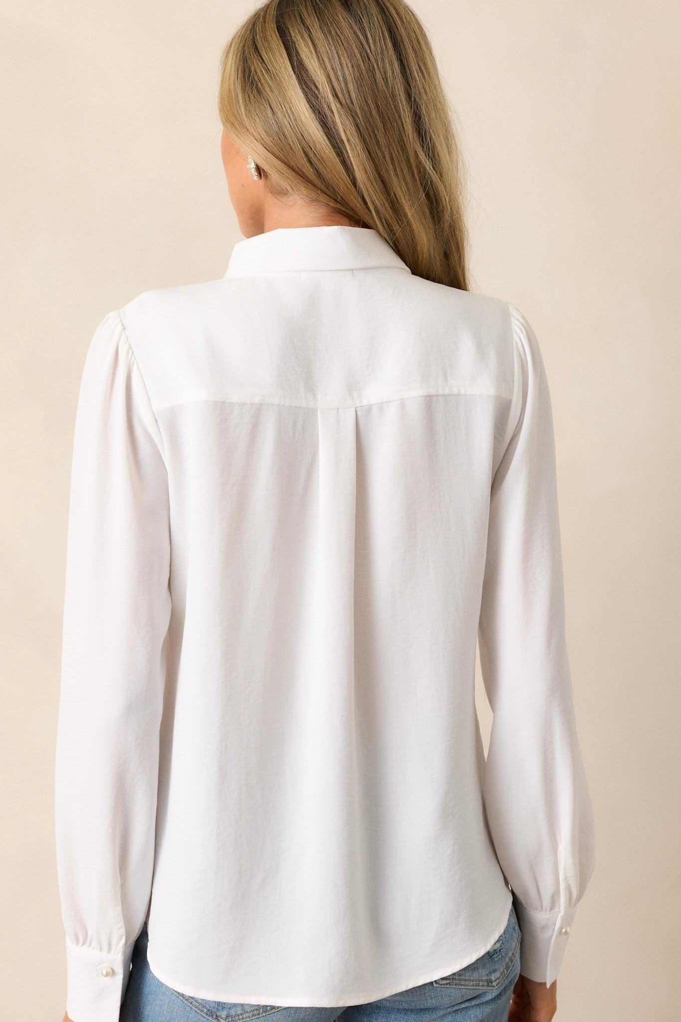 Chic Chronicles Ivory Long Sleeve Top Product Image