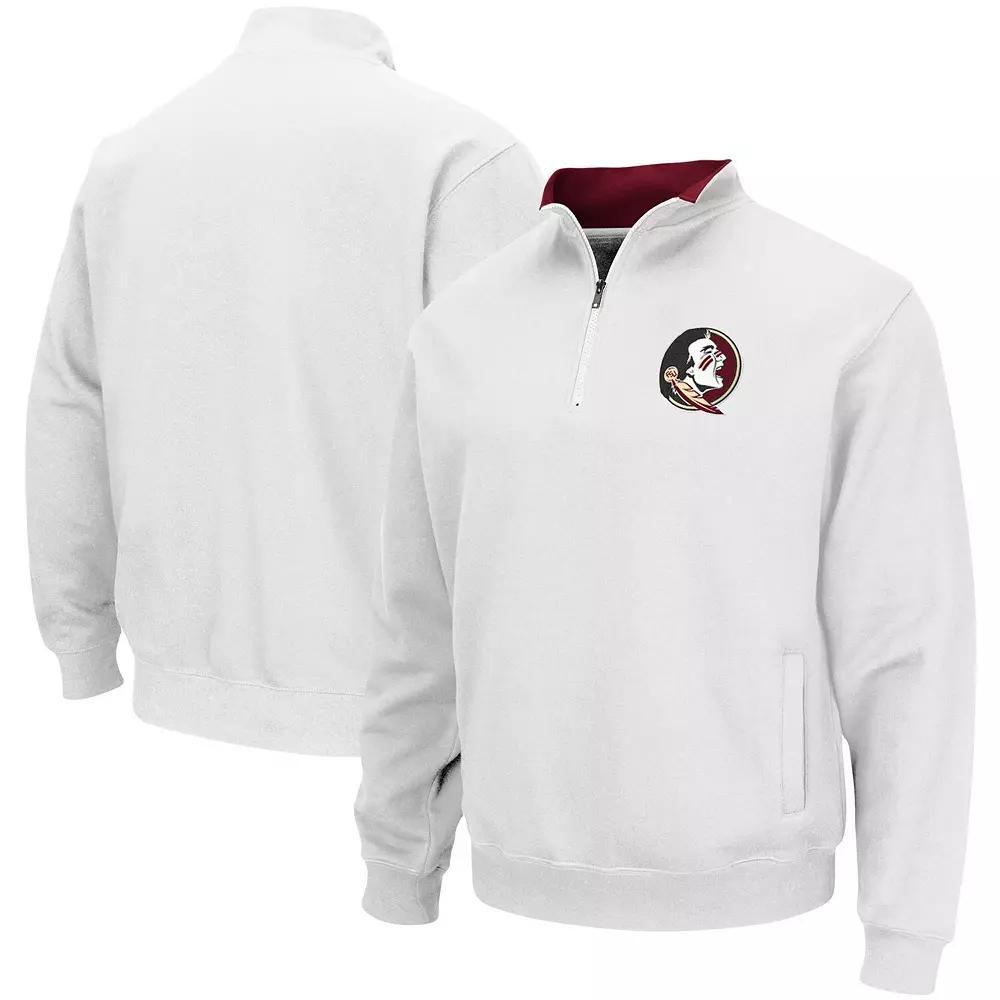 Men's Colosseum White Ohio Bobcats Tortugas Logo Quarter-Zip Jacket, Size: 3XL, Ohu White Product Image