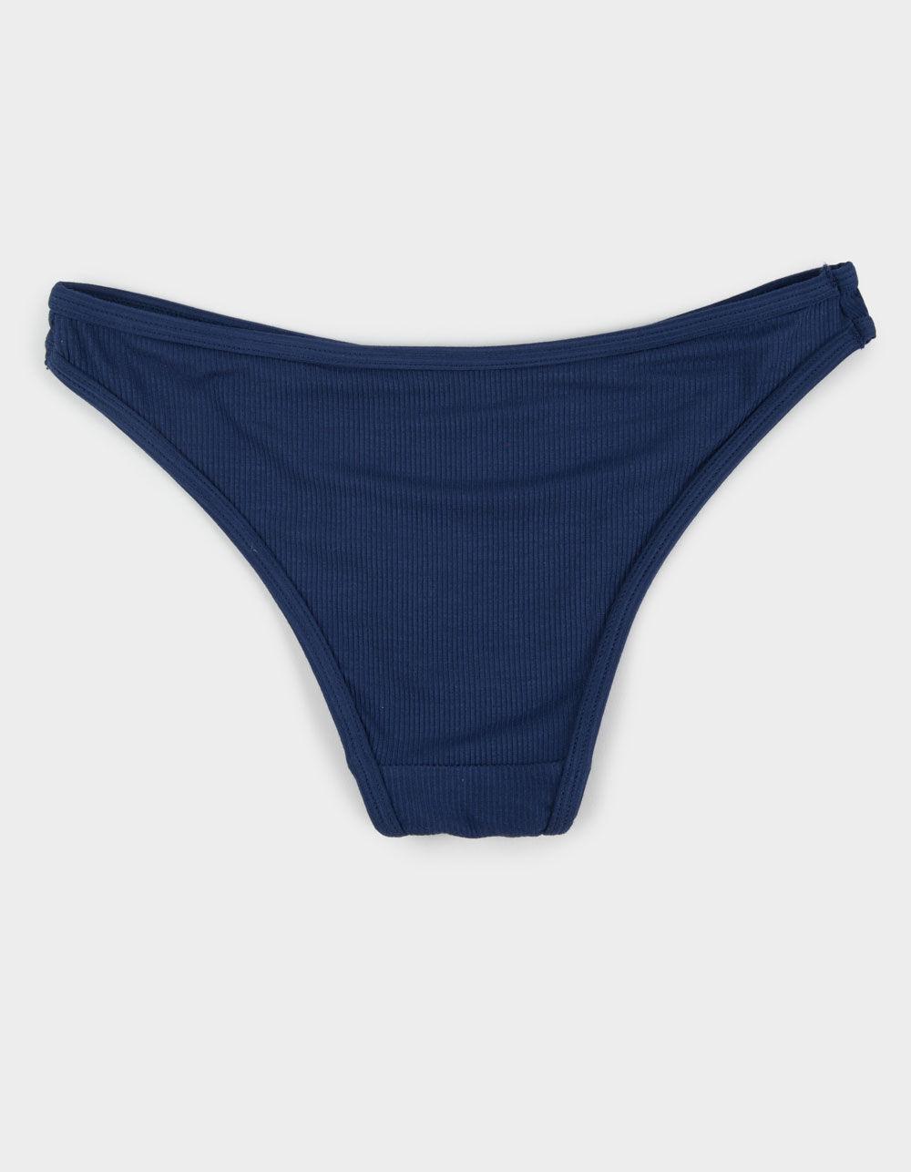 FULL TILT High Leg Rib Bikini Panties - RED Product Image