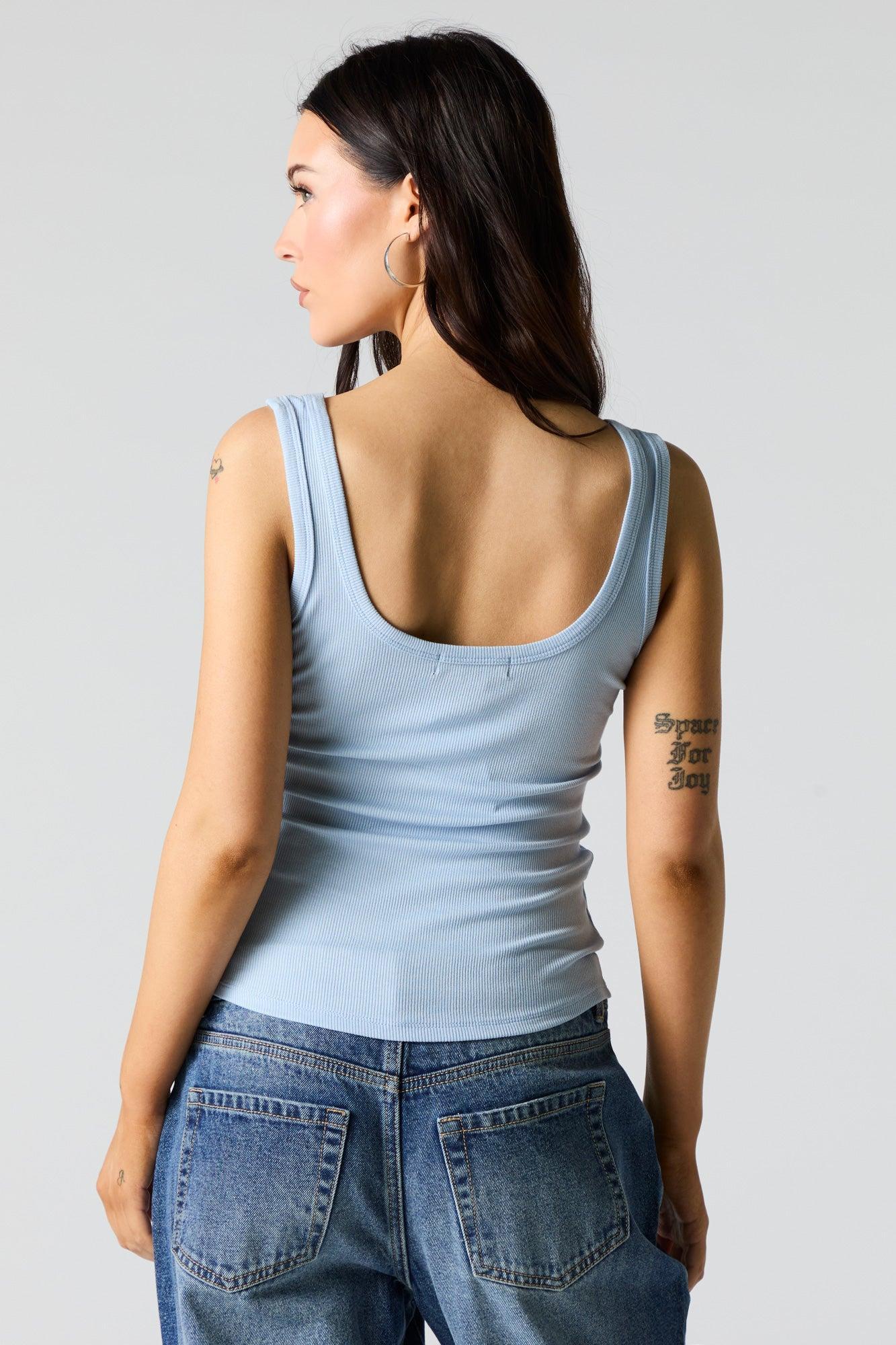 Ribbed Scoop Neck Tank Female Product Image