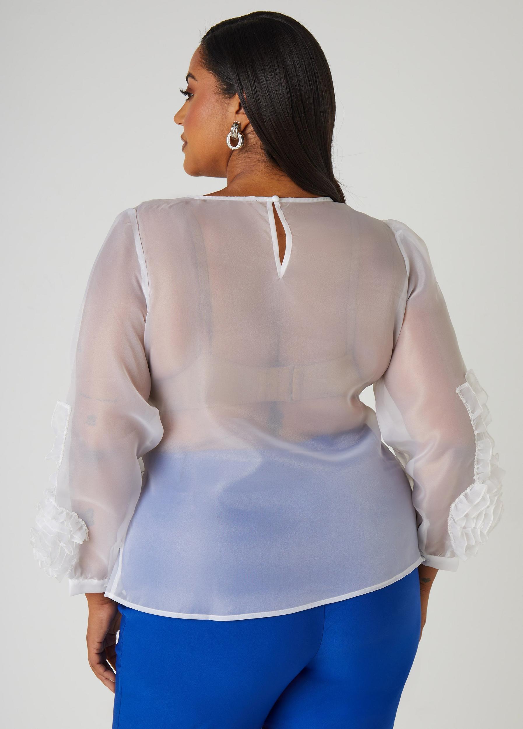Ruffled Rosette Blouse Product Image