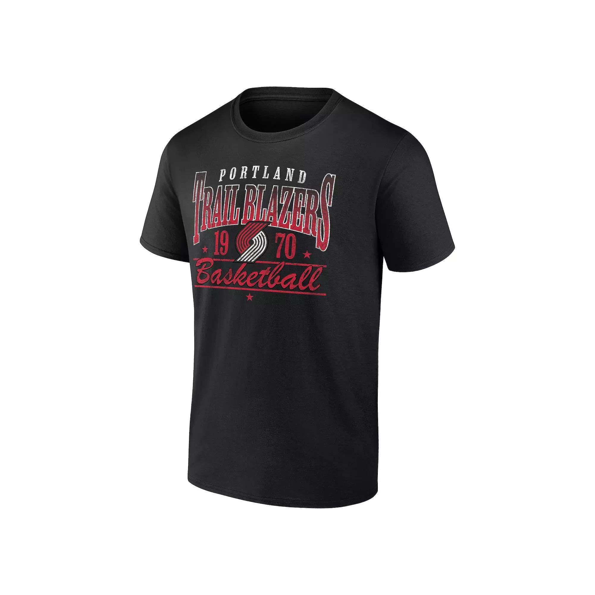 Men's NBA Portland Trail Blazers Basketball 1970 Graphic Tee, Size: XXL, Black Product Image