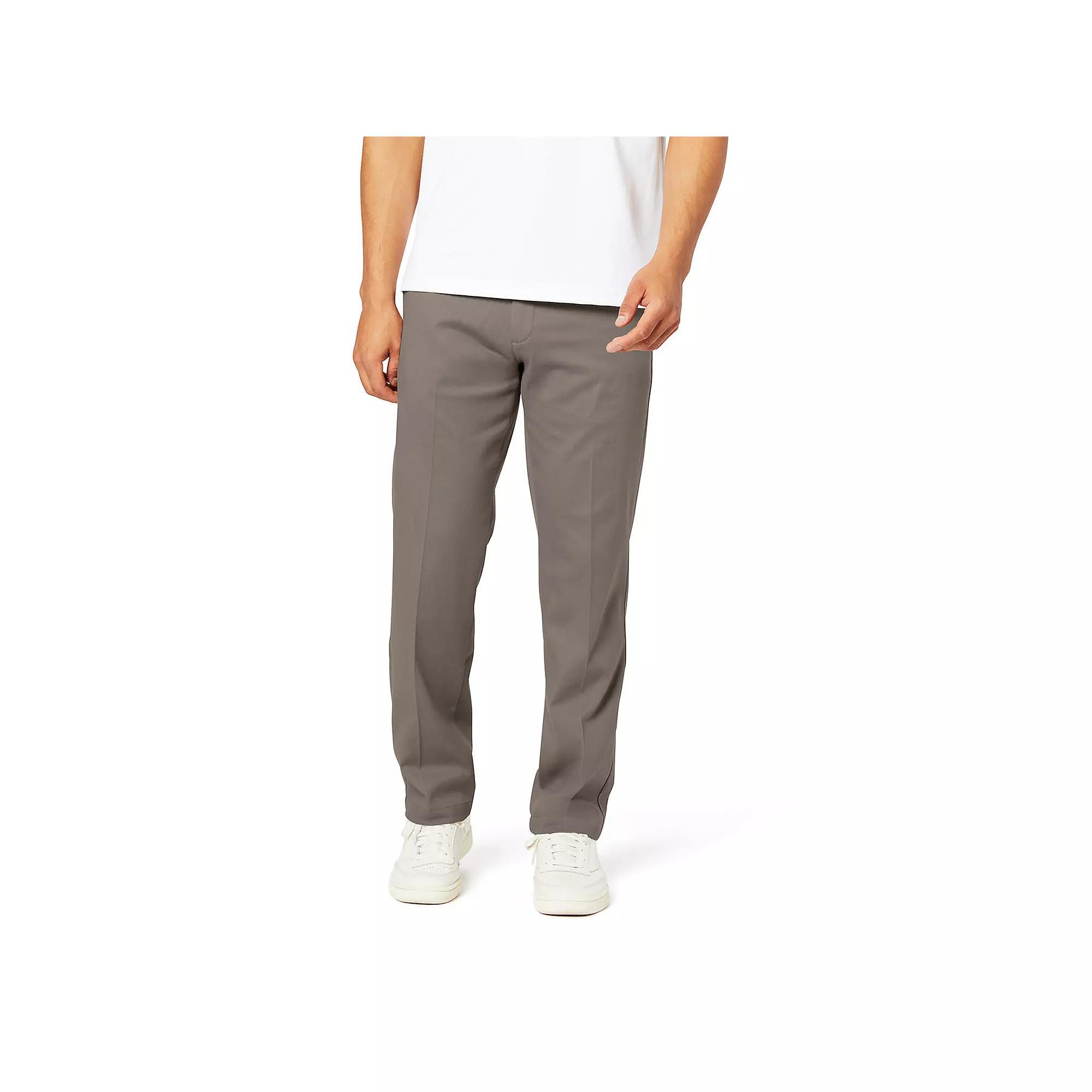 Men's Dockers® Stretch Easy Khaki Straight-Fit Flat-Front Pants, Size: 34 X 32, Dark Pebble Product Image