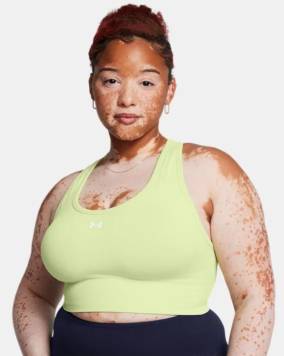 Women's Under Armour Vanish Seamless Medium-Impact Mid Sports Bra, Size: XS, White Product Image