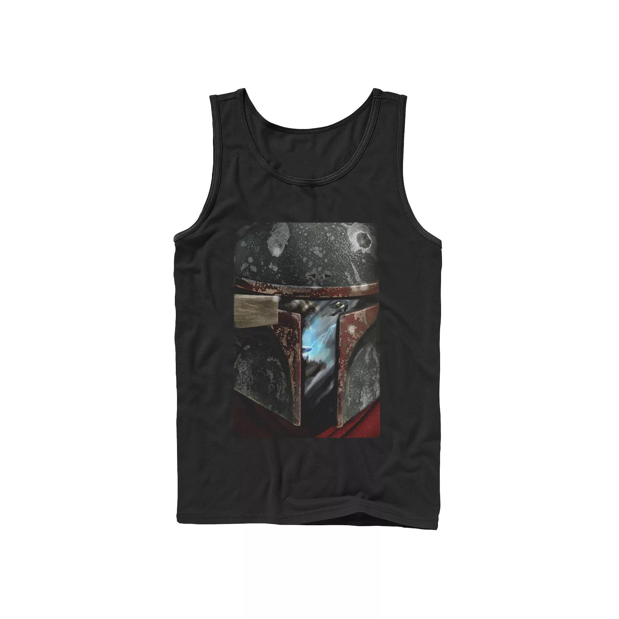 Mens Star Wars The Mandalorian Cobb Vanth Boba Fett Helmet Tank Top Product Image