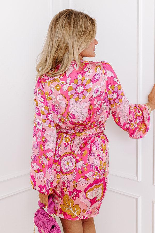 Romance In Paris Satin Mini Dress Product Image