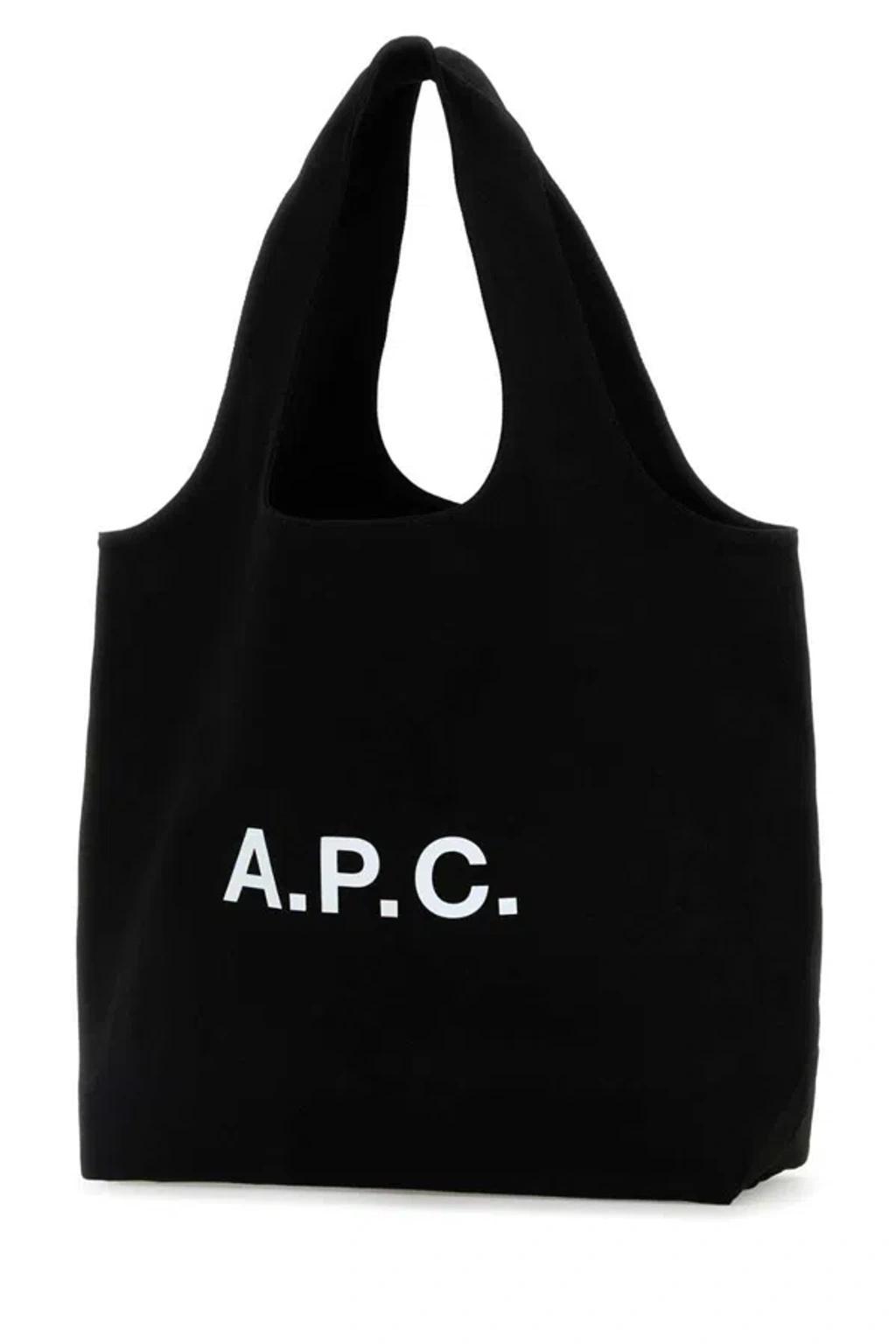 APC A.p.c. Black Canvas Ninon Shopping Bag Product Image