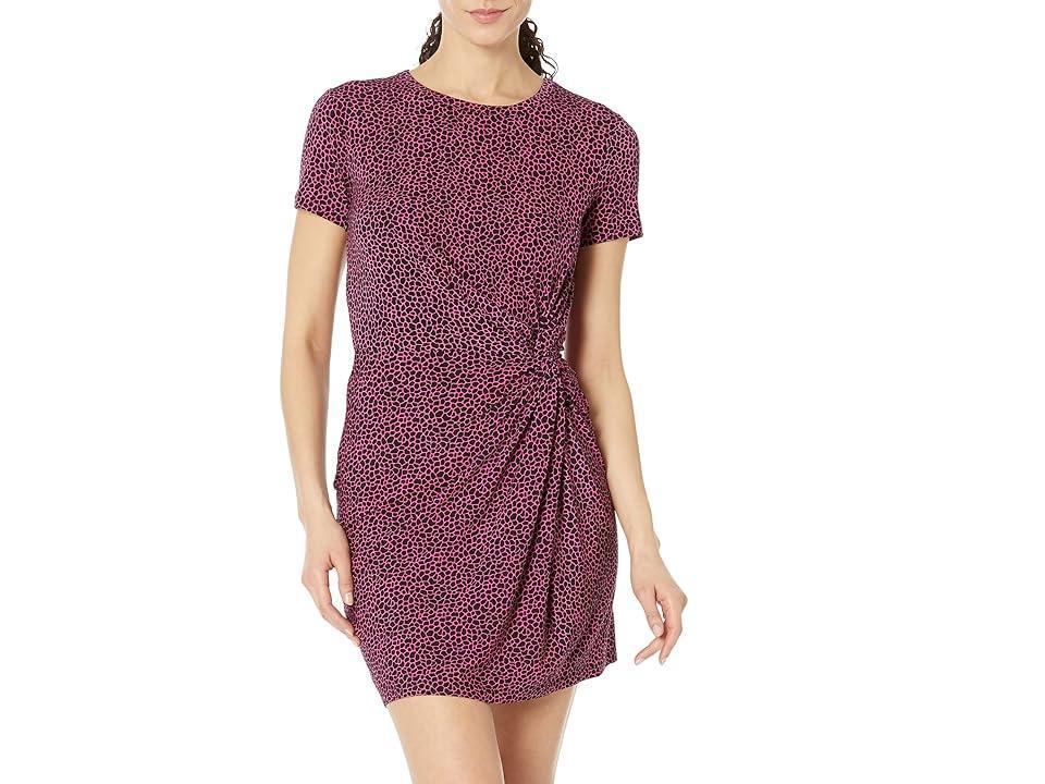 MICHAEL Michael Kors Giraffe Twist Short Sleeve Mini Dress Women's Clothing Product Image