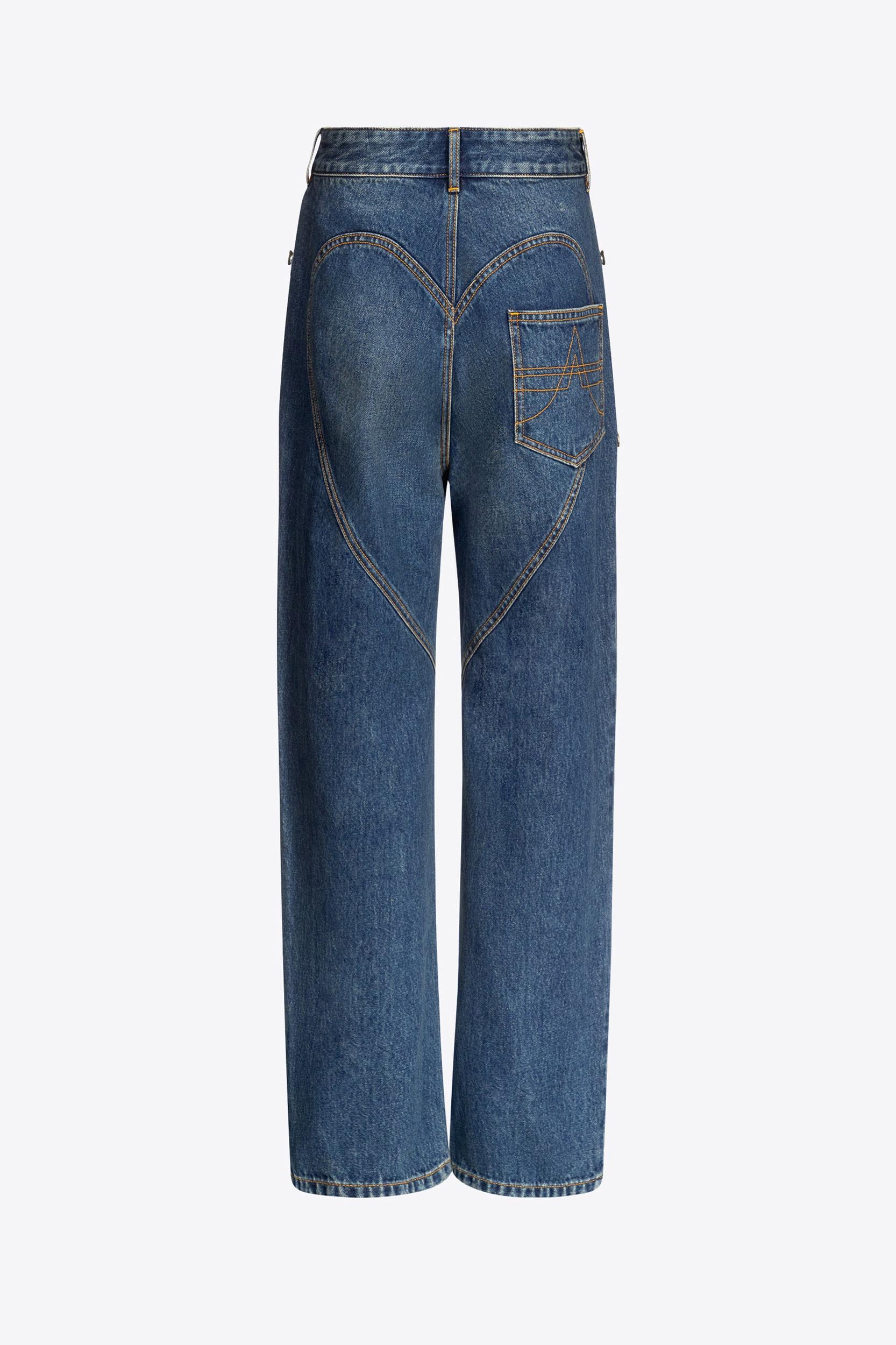 Crystal Button Studded Slit Jean Product Image