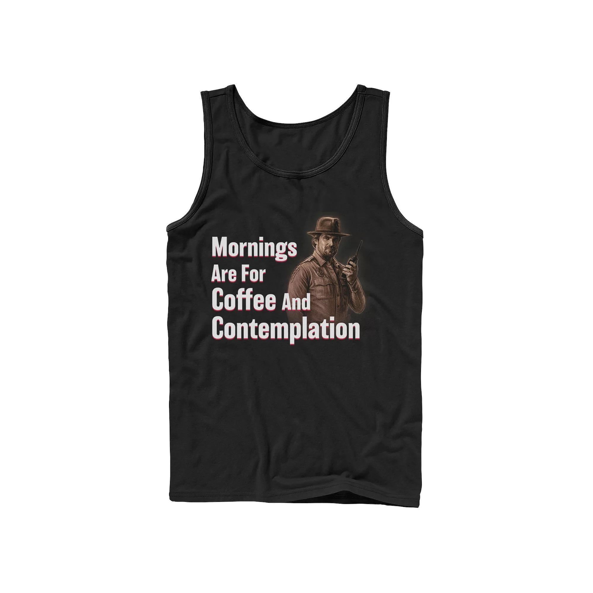 Mens Stranger Things Hopper Coffee & Contemplation Tank Top Product Image