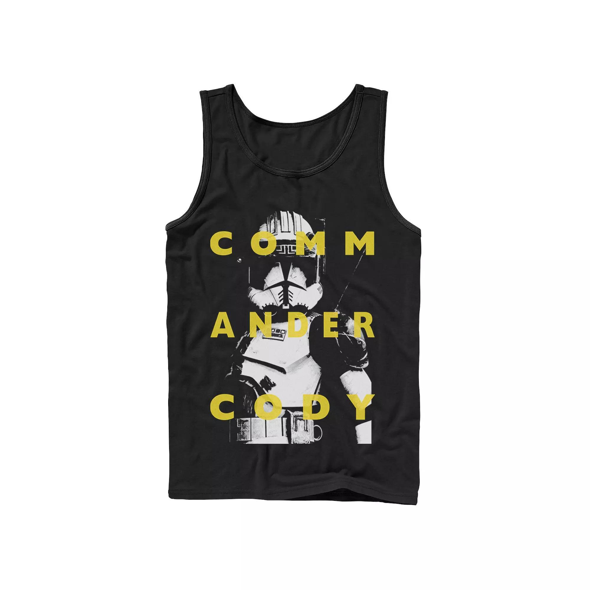 Mens Star Wars: Clone Wars Commander Cody Text Overlay Tank Top Product Image