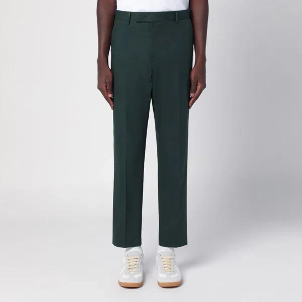 PT TORINO Dark Green Cotton Trousers Product Image