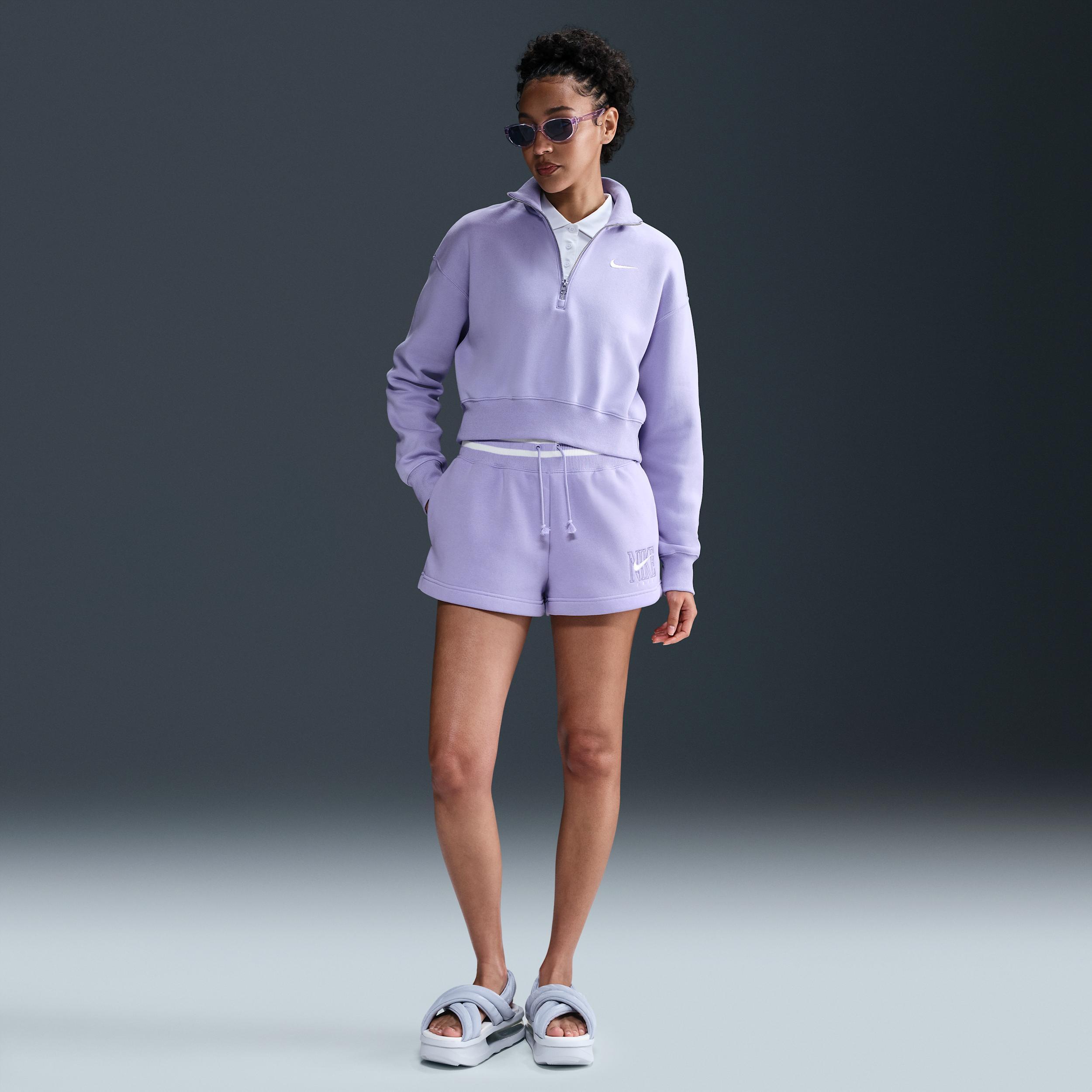 Nike Sportswear Phoenix Fleece Women's High-Waisted Loose Graphic Shorts Product Image