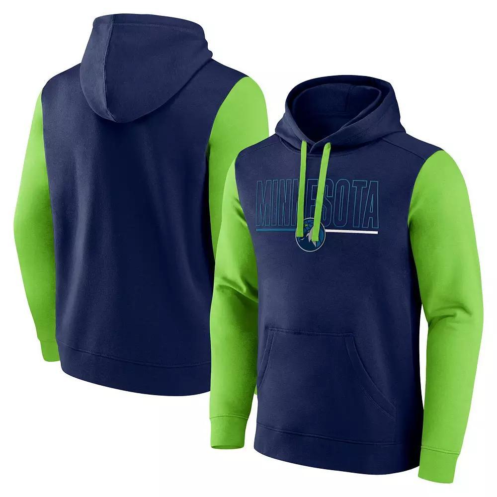 Mens Fanatics College Navy/Neon Green Seattle Seahawks Outline Pullover Hoodie Product Image