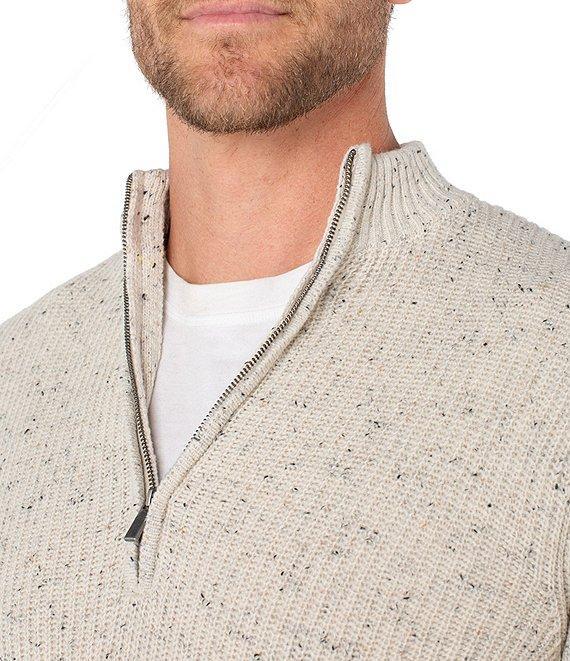 Liverpool Los Angeles Quarter Zip Long Sleeve Wool Blend Sweater Product Image