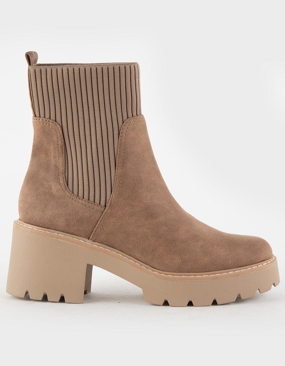 DOLCE VITA Tyler Sweater Knit Womens Boots - MUSHROOM Product Image
