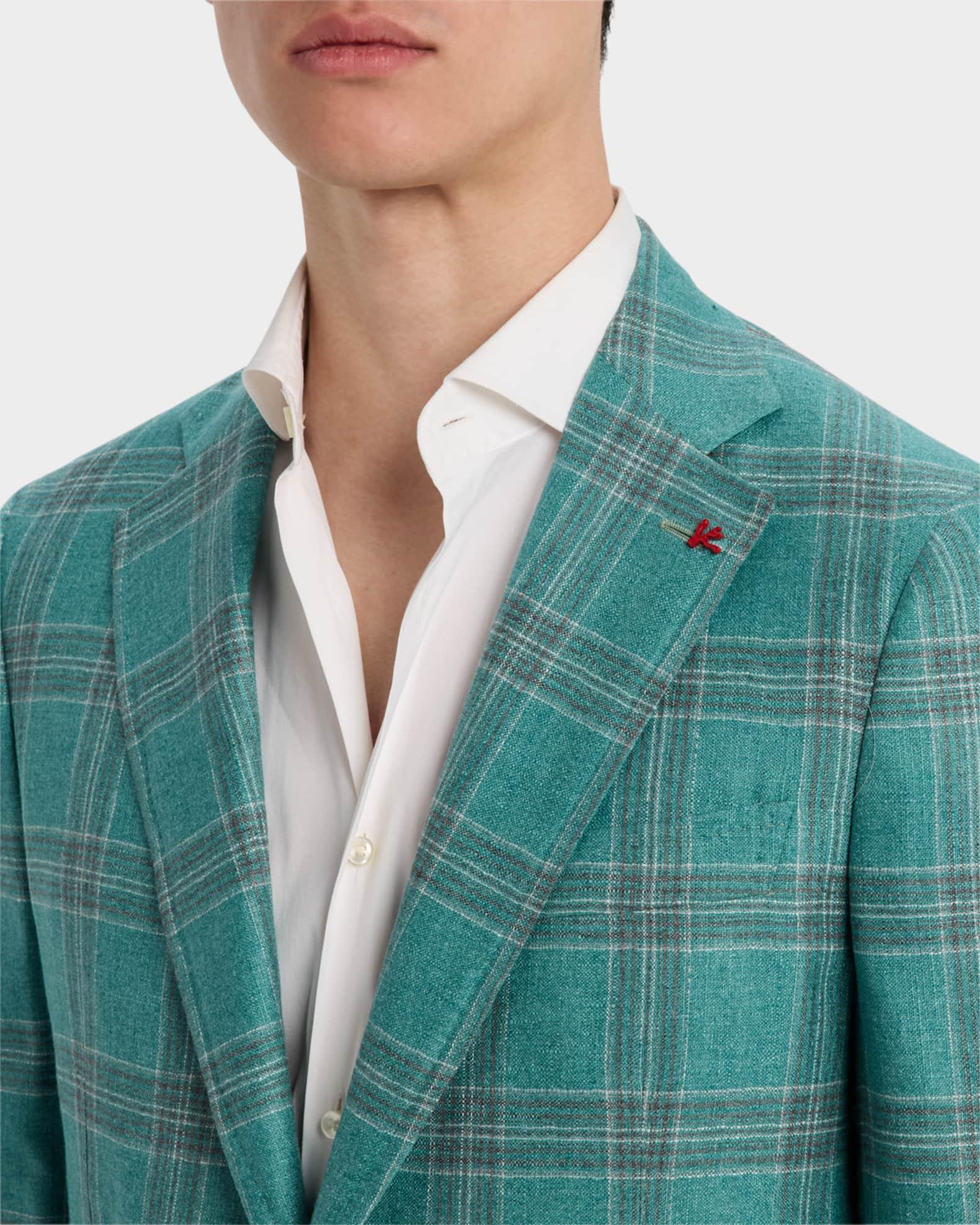 Men's Silk-Cashmere Plaid Sport Coat Product Image