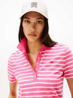 Slim Fit Stripe Stretch-Cotton Polo Product Image