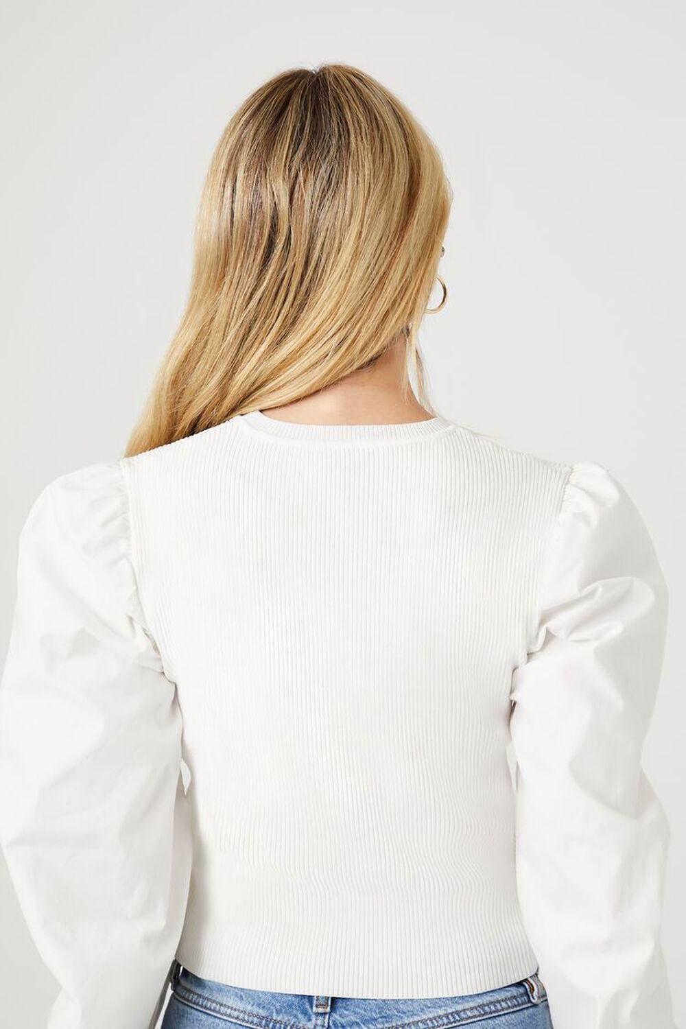 Ruched Sweater-Knit Crop Top | Forever 21 Product Image