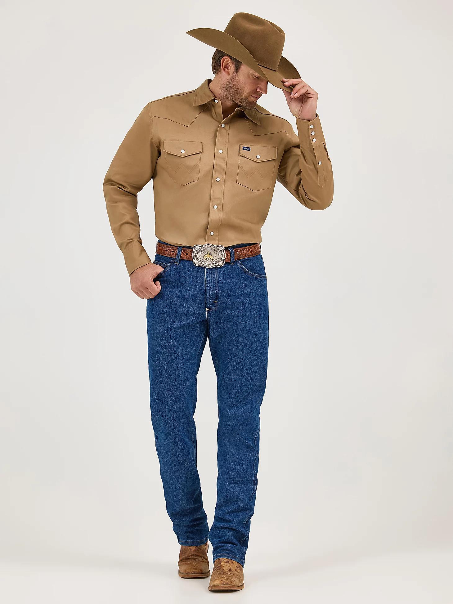 Cowboy Cut® Firm Finish Twill Western Snap Work Shirt | Men's SHIRTS | Wrangler® Product Image