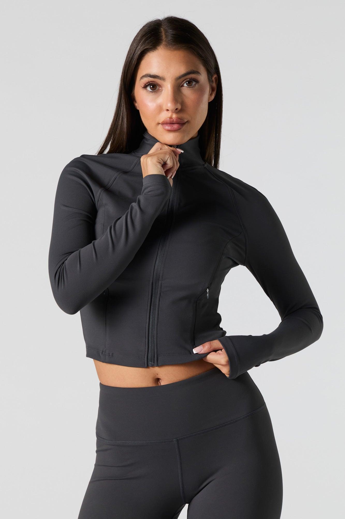Active Mock Zip-Up Long Sleeve Top Female Product Image