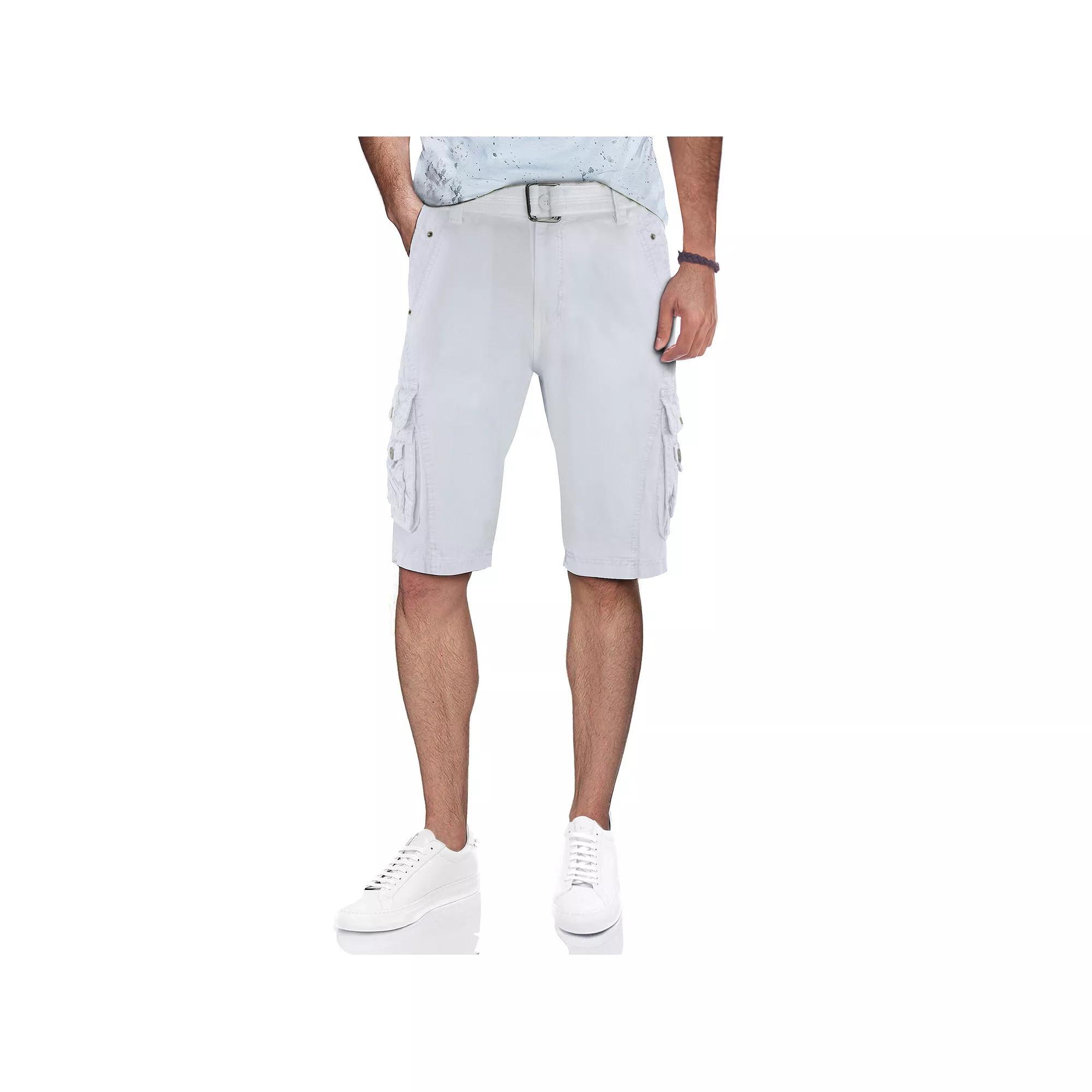 Men's X-ray Belted Cargo Shorts, Size: 40, White Product Image