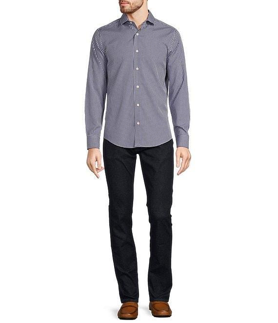 Murano Slim-Fit Non-Iron Italian Cotton Check Long-Sleeve Woven Shirt Product Image