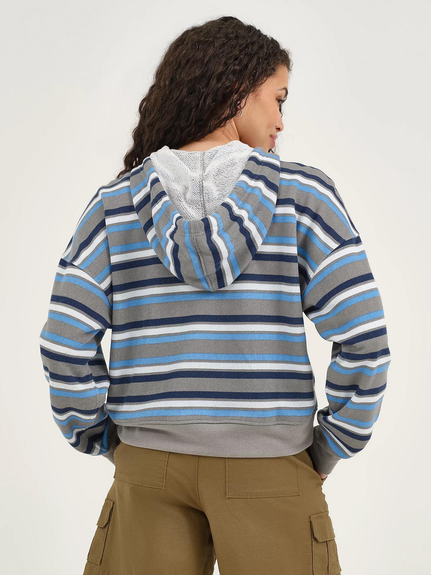 Women's Stripe Quarter Zip Sweatshirt | Women's Tops & Tees | Lee® Product Image