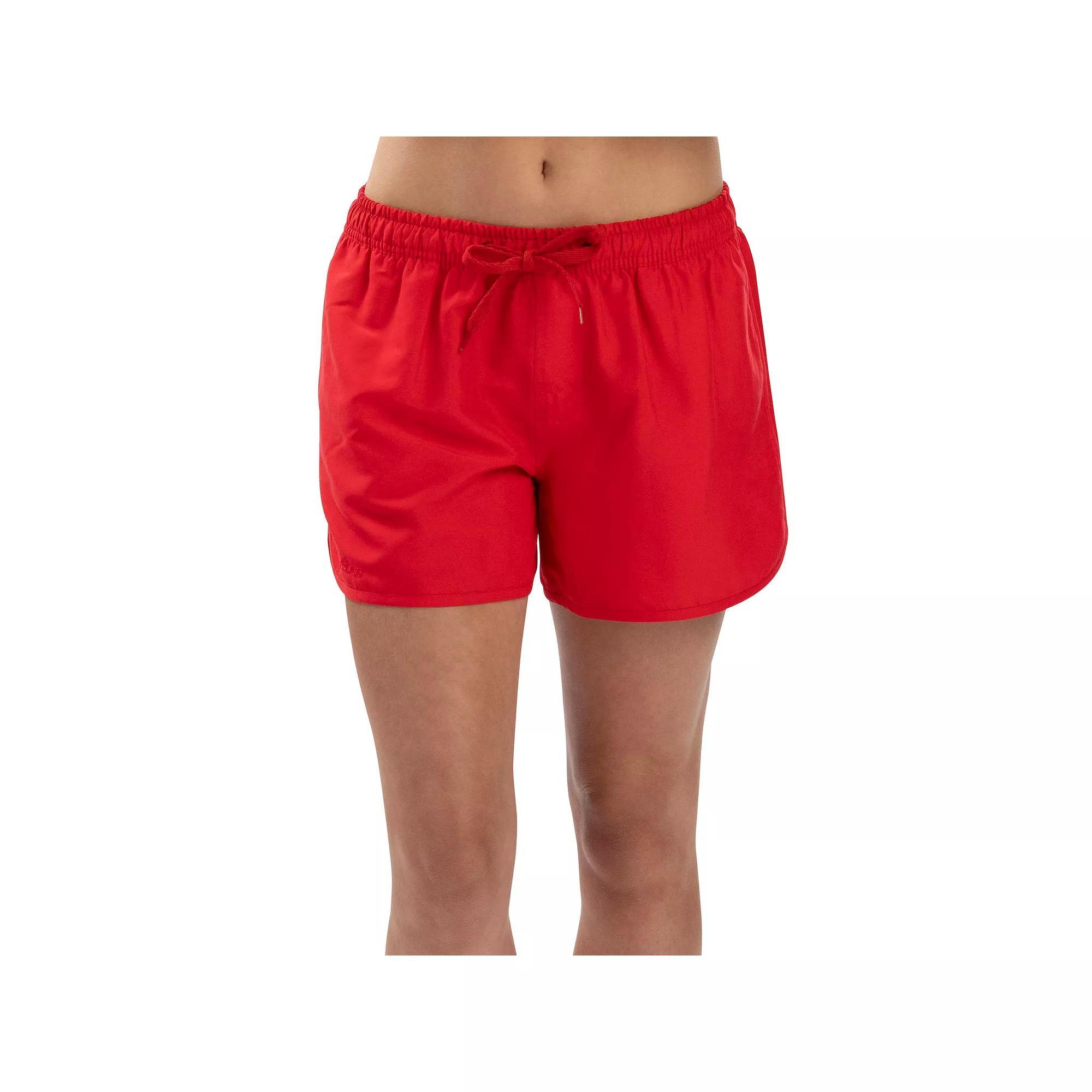 Women's Dolfin Basics Solid Water Shorts, Size: Large, Red Product Image