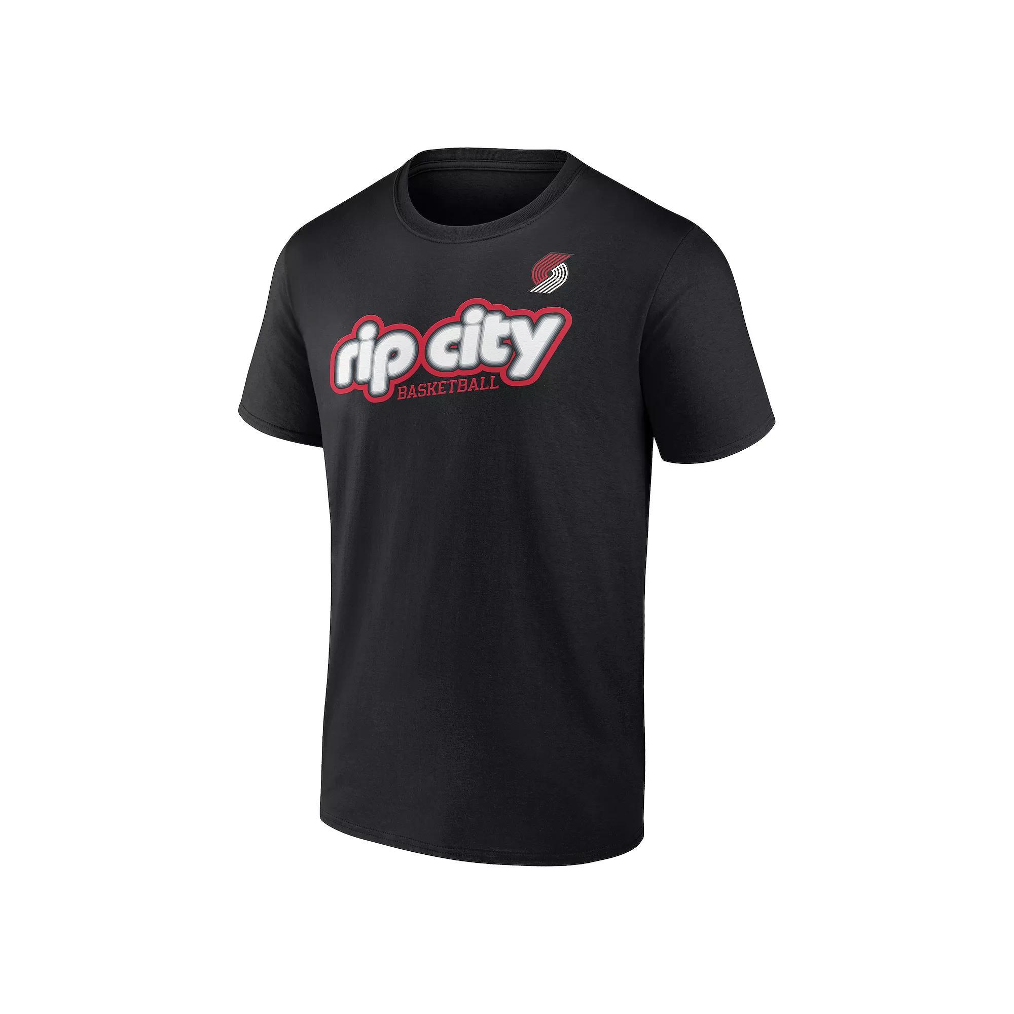 Men's NBA Portland Trail Blazers Rip City Basketball Graphic Tee, Size: Medium, Black Product Image