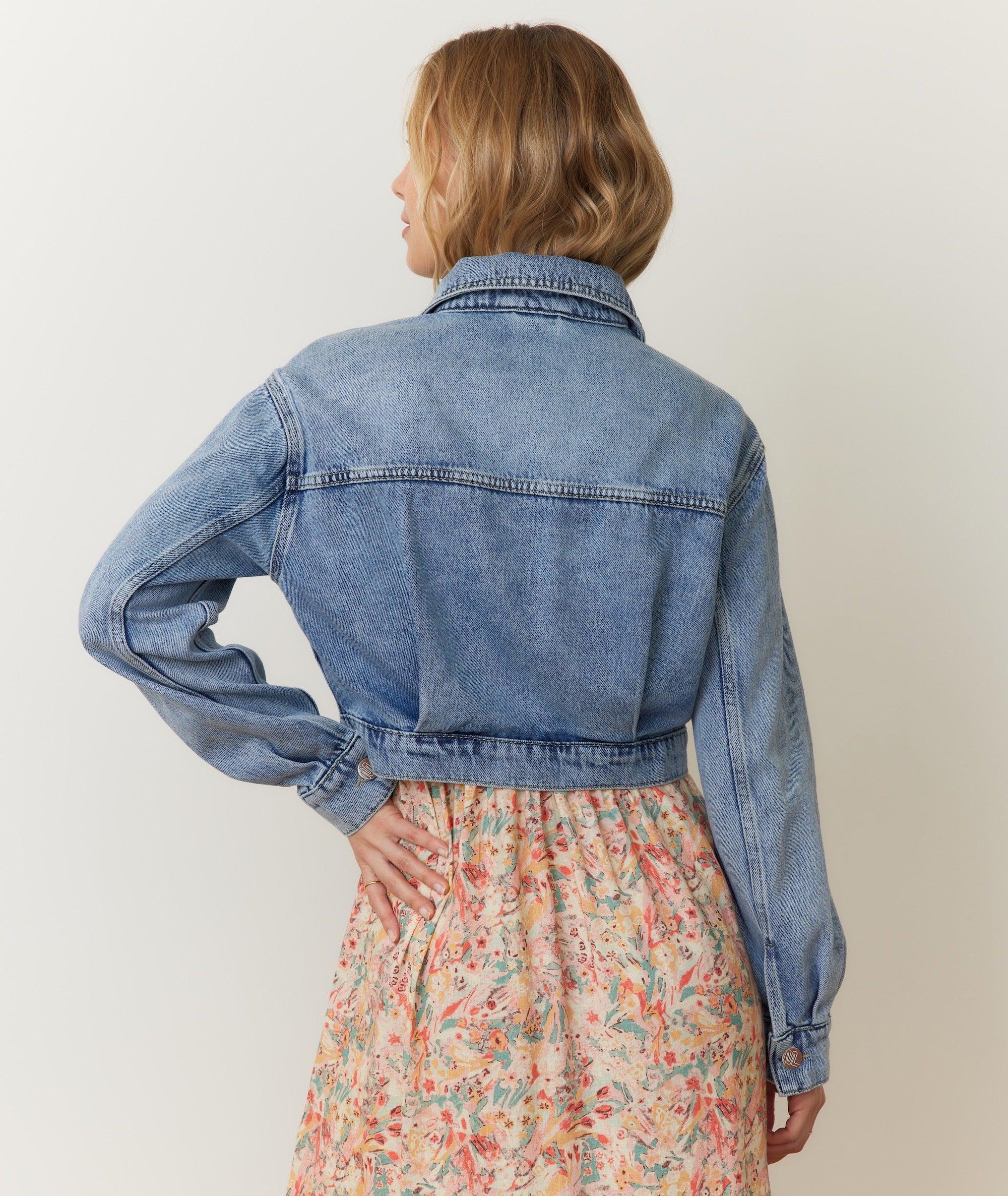Ash Crop Denim Jacket Product Image