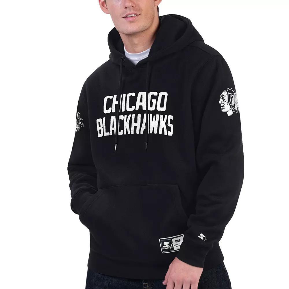 Mens Starter Washington Capitals Hat Trick Pullover Hoodie Product Image