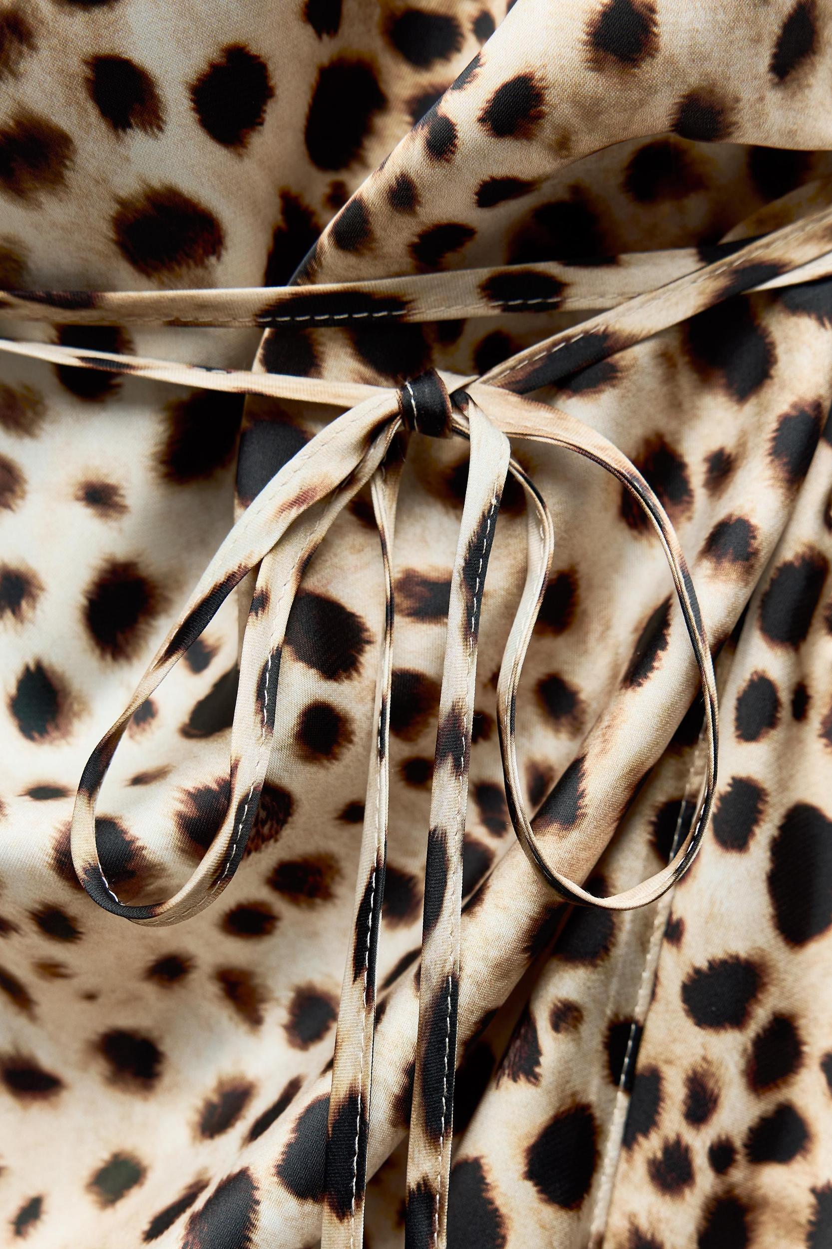 ANIMAL PRINT PAJAMA PANTS ZW COLLECTION Product Image