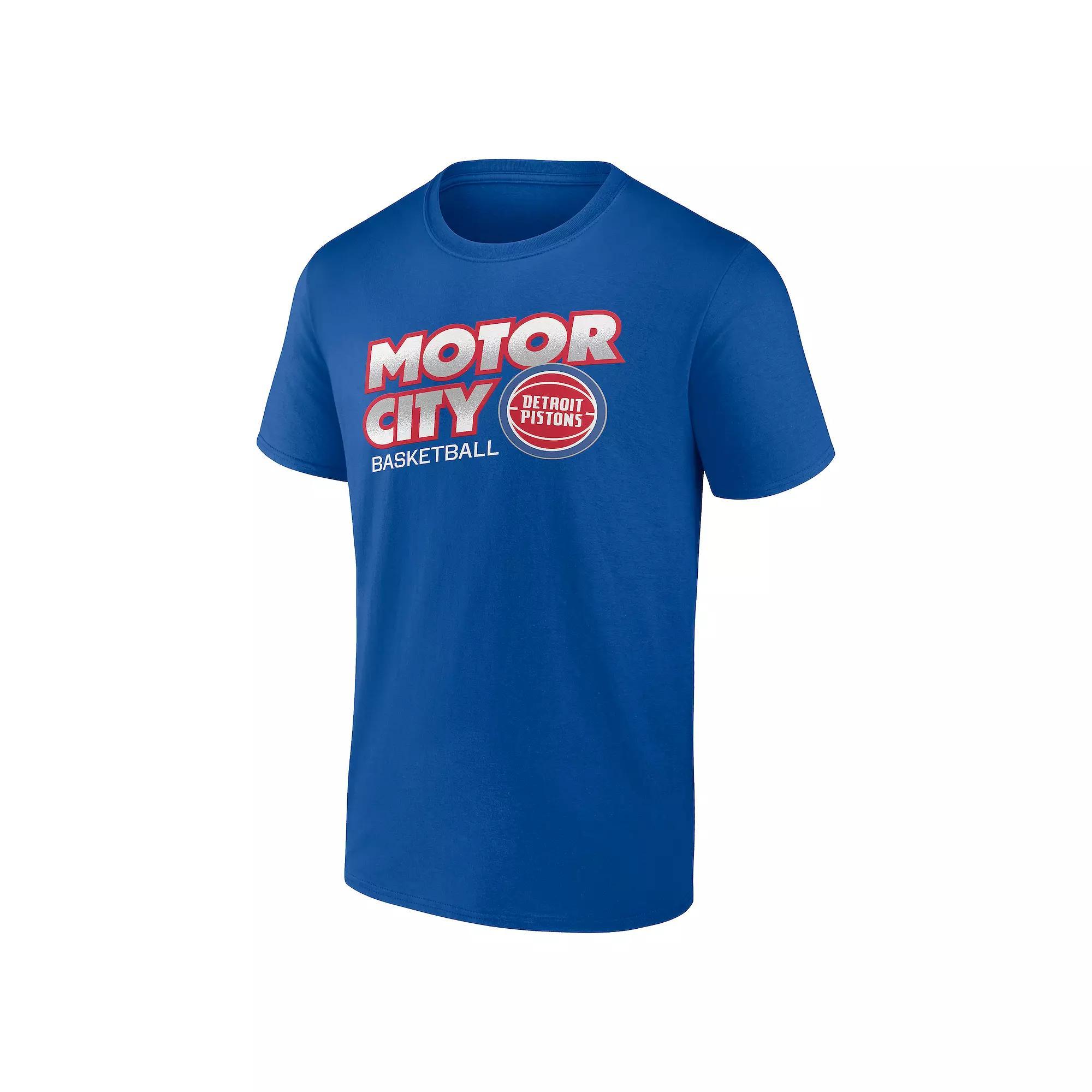 Men's NBA Detroit Pistons Motor City Basketball Graphic Tee, Size: Large, Pis Royal Product Image
