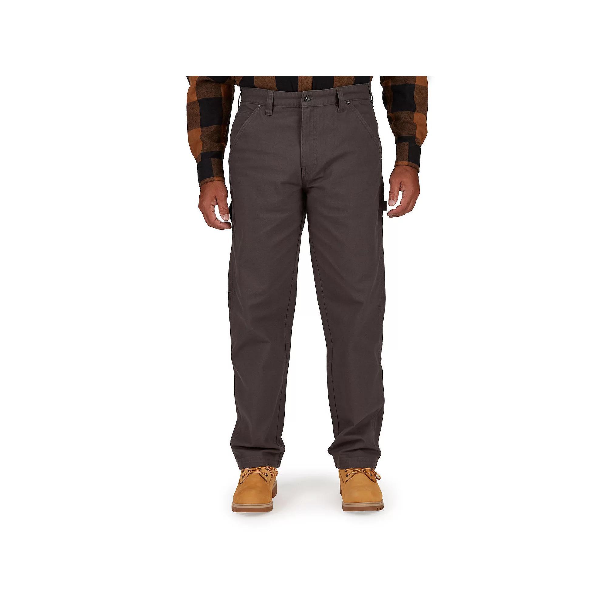 Men's Smith's Workwear Stretch Duck Canvas Carpenter Pants, Size: 40X30, Black Olive Product Image