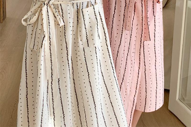 Couple Matching Patterned Print Pajama Robe Product Image