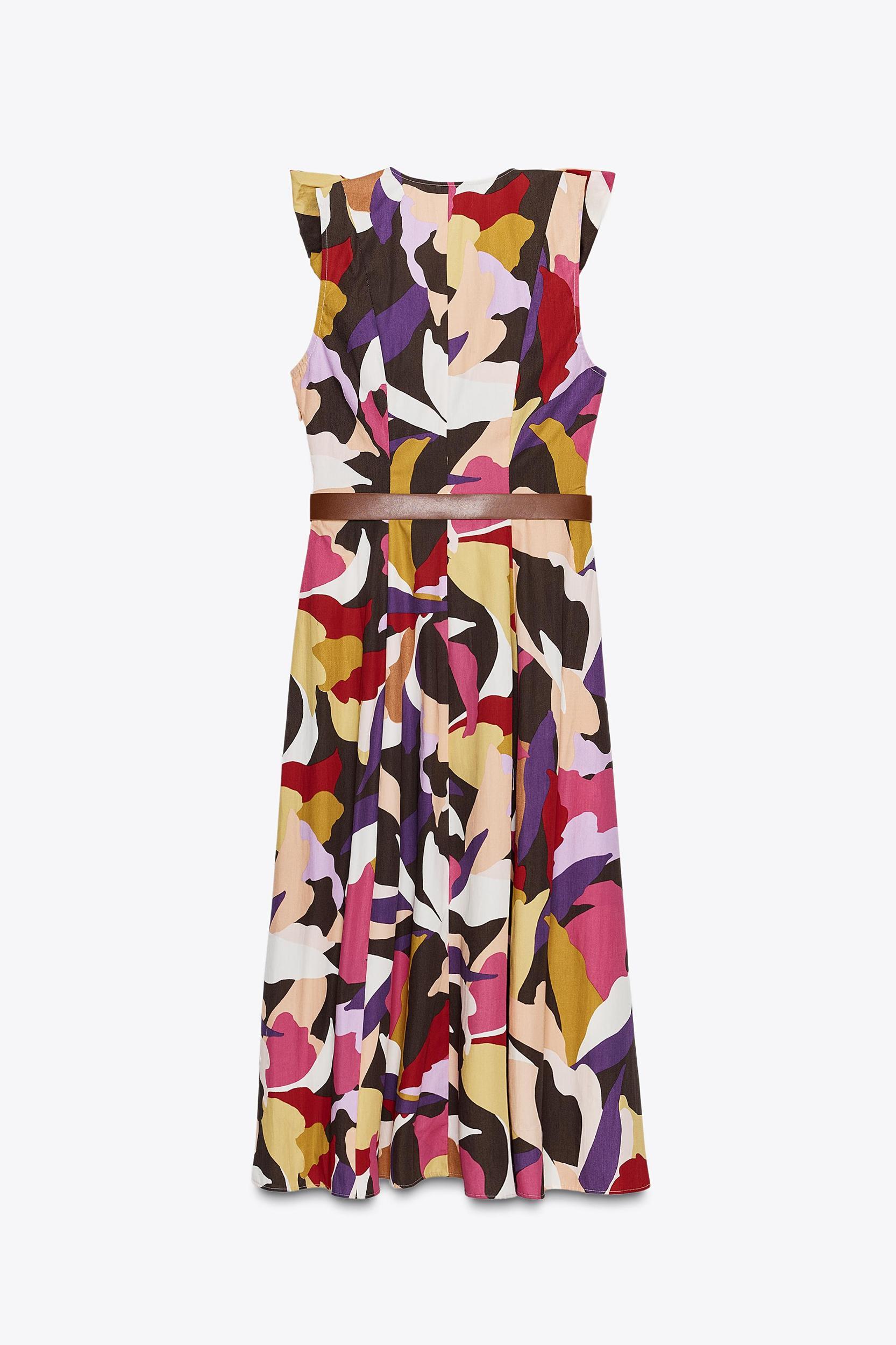 PRINTED POPLIN MIDI DRESS Product Image