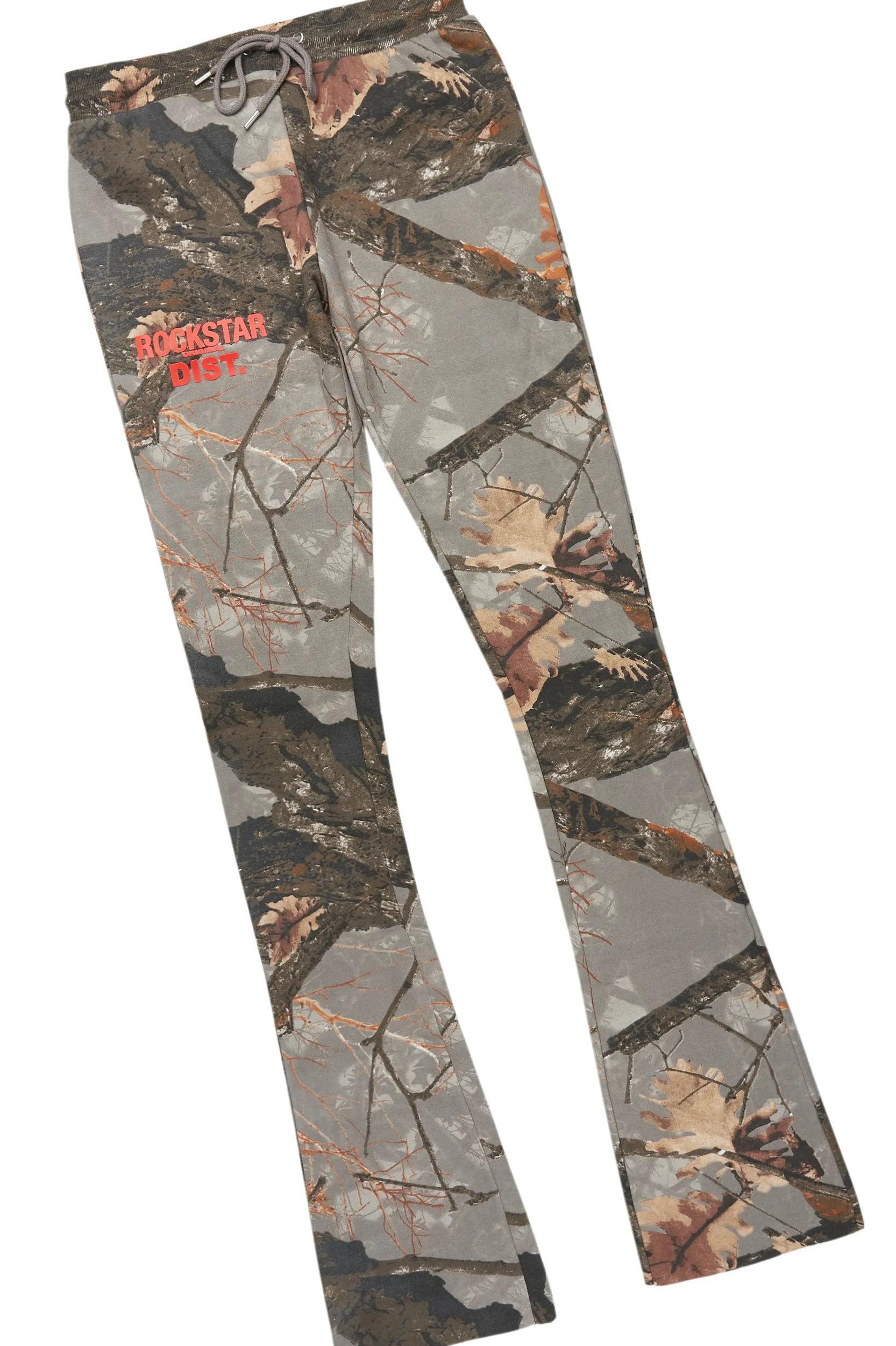 Tabby Beige Graphic Stacked Flare Track Set Male Product Image