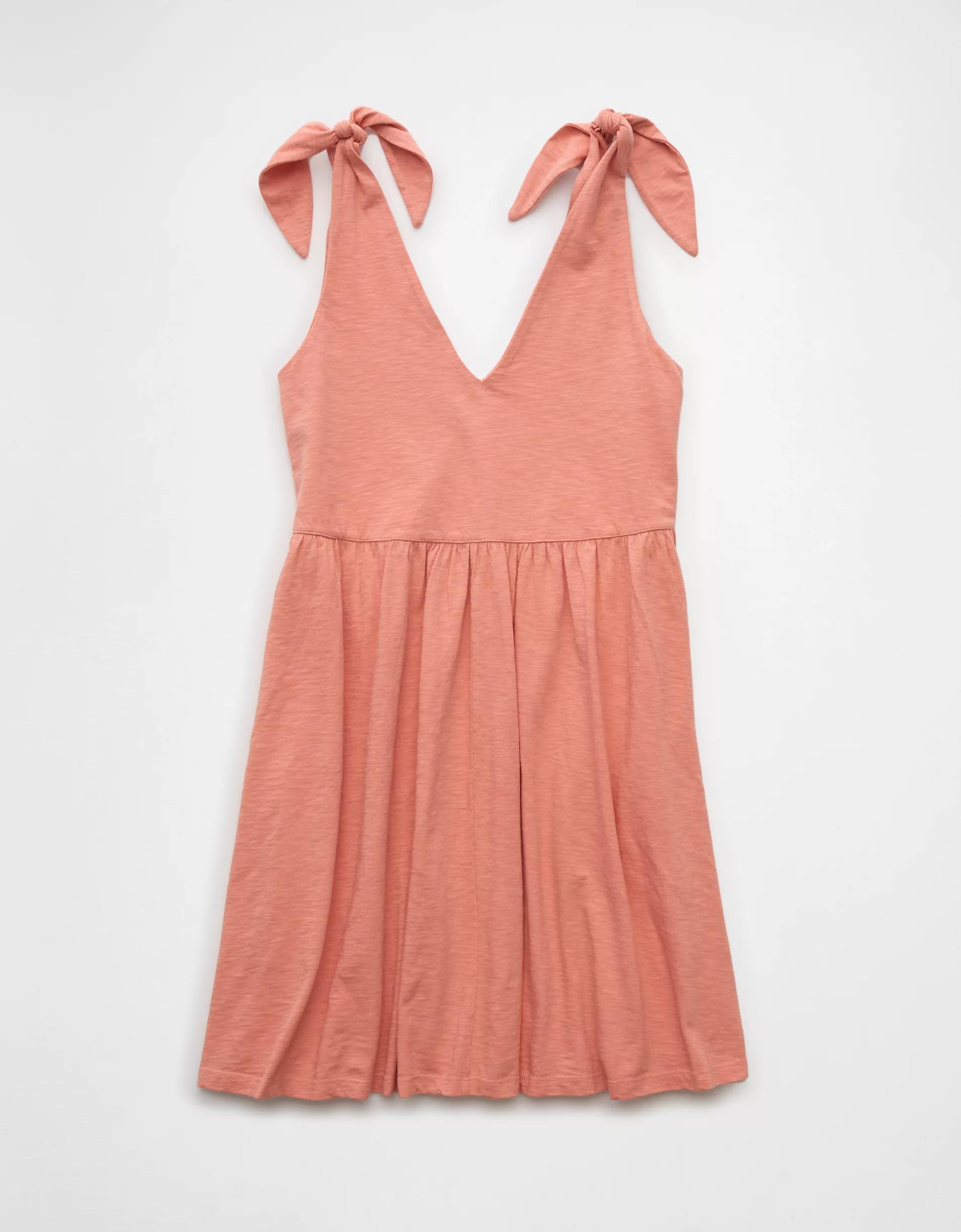 AE Sunchaser Knit Tie Shoulder Mini Dress Product Image
