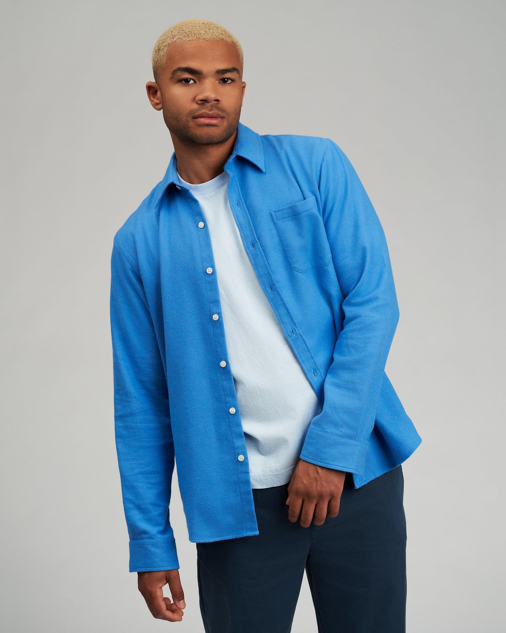 Organic Flannel Shirt - Limestone Grey Product Image