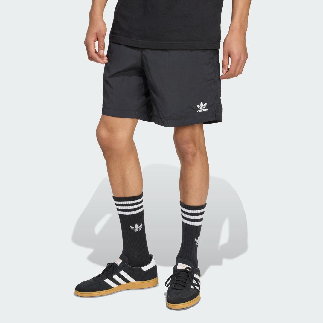 adidas Trefoil Essentials Woven Shorts Tech Olive M Mens Product Image
