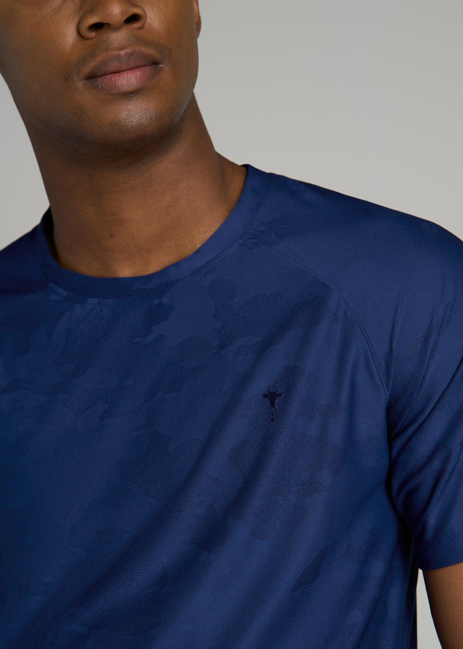 Raglan Training T-Shirt for Tall Men in Midnight Blue Male Product Image